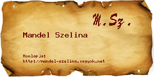 Mandel Szelina névjegykártya